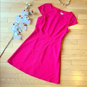 J.CREW pink shortsleeve dress size 4P petite
